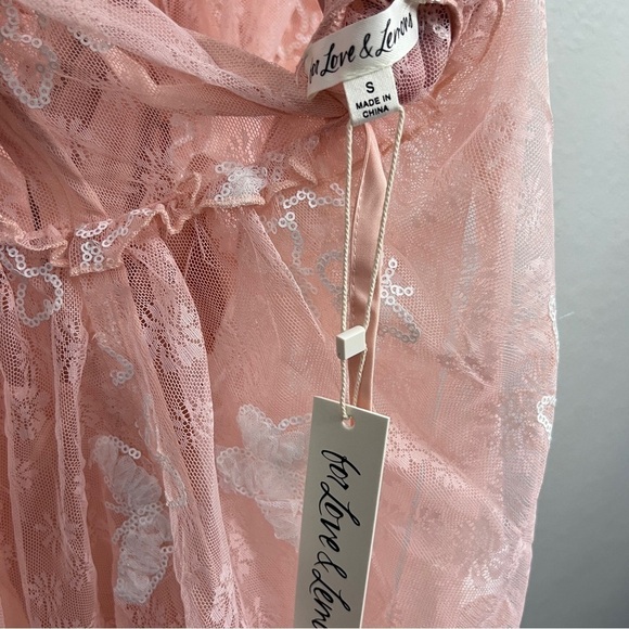 For love and lemons light peach lace mini dress in size small - Picture 11 of 16